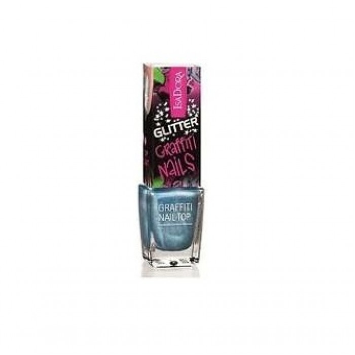 Лак за нокти с графити ефект IsaDora Graffiti Nails 814, Mad Blue Cosmetice