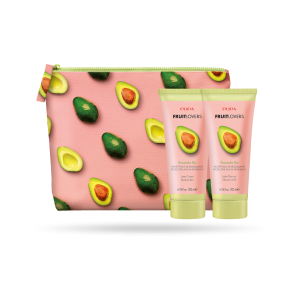 Set Pupa Fruit Lovers Avocado - Loțiune de corp pentru femei, 200 ml + Gel de duș, 200 ml + Trusă de transport