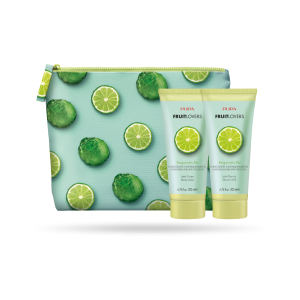 Set Pupa Fruit Lovers Bergamot - Loțiune de corp pentru femei, 200 ml + Gel de duș, 200 ml + Trusă de transport