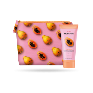 Set Pupa Fruit Lovers - Gel de duș pentru femei, Papaya, 200 ml + Geantă de transport