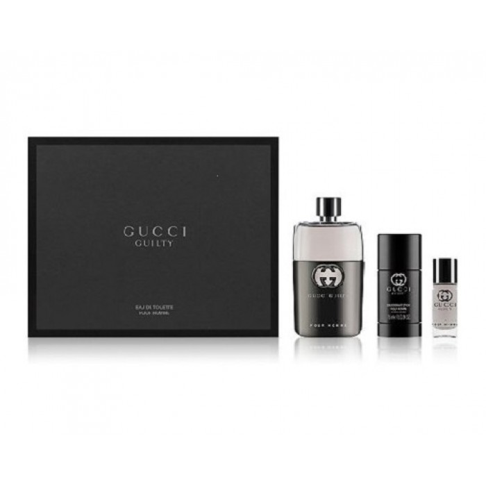 Set pentru bărbați Gucci Guilty - Eau de Toilette 90 ml + 15 ml + Deo-stick 75 ml Parfumuri