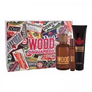 Set pentru bărbați DsQuared WOOD - Apă de toaletă 100 ml + 10 ml + Gel de duș 150 ml