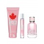 Set pentru femei DsQuared WOOD - Apă de toaletă 100 ml + 10 ml + Gel de duș 150 ml Parfumuri