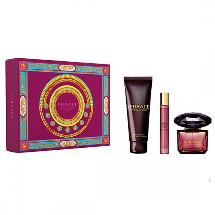 Set pentru femei Versace Crystal Noir - Eau de Toilette EDT 90 ml + Loțiune de corp 150 ml + mini EDT 10 ml Parfumuri