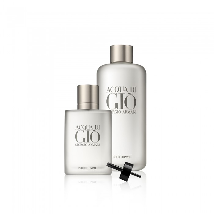 Set pentru bărbați Giorgio Armani Acqua Di Gio - Apă de toaletă pentru bărbați EDT 50 ml reîncărcabilă + 200 ml reîncărcare Parfumuri