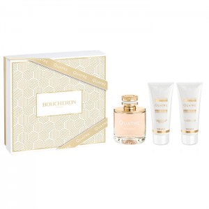 Set pentru femei Boucheron Quatre - Eau de Parfum 100 ml + Loțiune de corp 100 ml + Gel de duș 100 ml Set pentru femei Boucheron Quatre - Eau de Parfum 100 ml + Loțiune de corp 100 ml + Gel de duș 100 ml