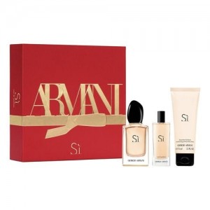 Set pentru femei Giorgio Armani Si - Eau de Parfum 50 ml + 15 ml + Loțiune de corp 75 ml Set pentru femei Giorgio Armani Si - Eau de Parfum 50 ml + 15 ml + Loțiune de corp 75 ml