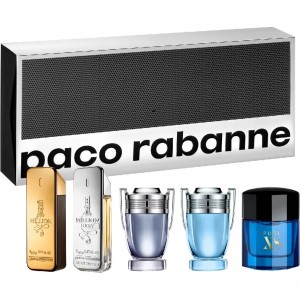 Set pentru bărbați Paco Rabanne Miniatures - One Million 5 ml, One Million Lucky 5 ml, Invictus 5 ml, Invictus Legend 5 ml, Pure XS 6 ml