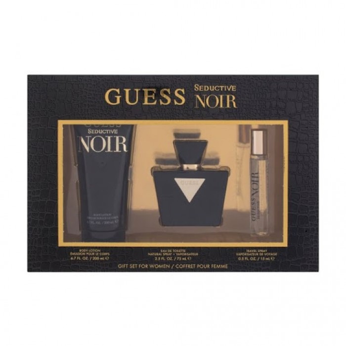 Set pentru femei Guess Seductive Noir - Apă de toaletă 75 ml + 15 ml + Loțiune de corp 200 ml Set pentru femei Guess Seductive Noir - Apă de toaletă 75 ml + 15 ml + Loțiune de corp 200 ml Parfumuri