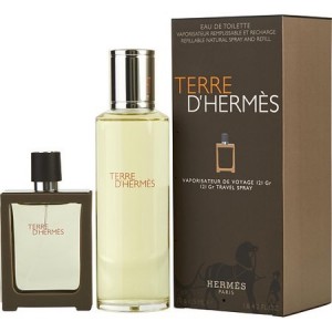 Set pentru bărbați Hermes Terre d`Hermes - Eau de Toilette 30 ml Reîncărcabilă + 125 ml Reîncărcare