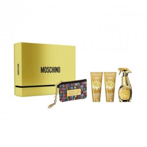 Set pentru femei Moschino Gold Fresh Couture! - Apă de parfum 100 ml + Loțiune de corp 100 ml + Gel de duș 100 ml + Trusă de transport Set pentru femei Moschino Gold Fresh Couture! - Apă de parfum 100 ml + Loțiune de corp 100 ml + Gel de duș 100 ml + Trusă de transport