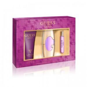 Set pentru femei Guess Gold - Eau de Parfum 75 ml + 15 ml + Loțiune de corp 200 ml