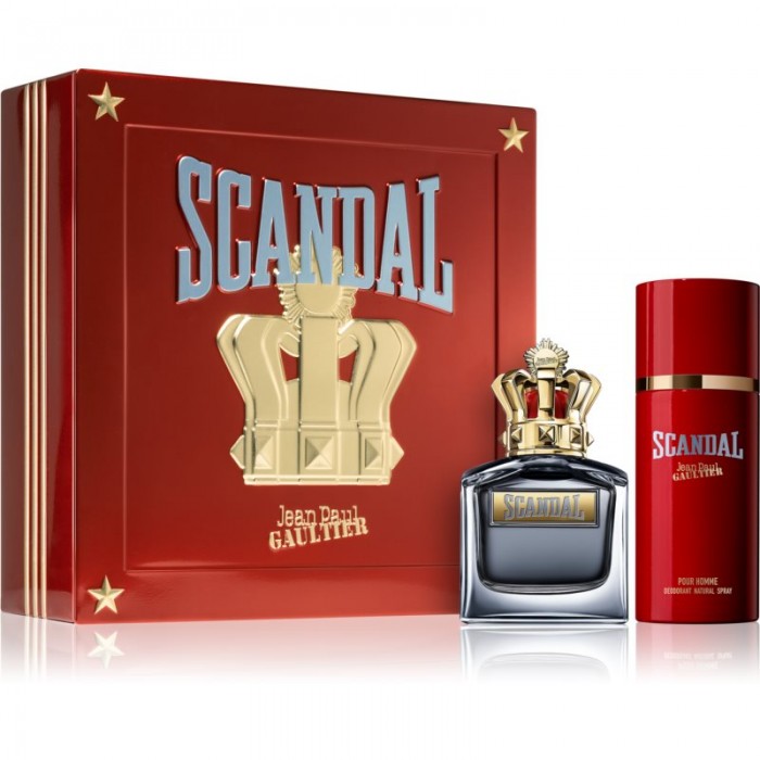 Set pentru bărbați Jean-Paul Gaultier Scandal Pour Homme - Eau de Toilette 100 ml + Deodorant 150 ml Parfumuri
