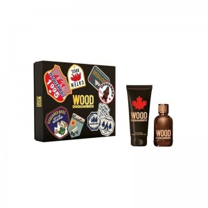 Set pentru bărbați DsQuared WOOD - Apă de toaletă 100 ml + Gel de duș 150 ml