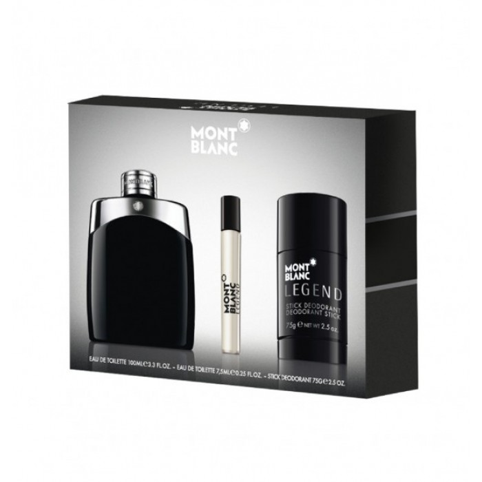 Set pentru bărbați Mont Blanc Legend - Eau de Toilette 100 ml + 7,5 ml + Deo-stick 75 ml Parfumuri