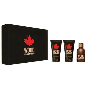Set pentru bărbați DsQuared WOOD - Apă de toaletă 50 ml + Gel de duș 50 ml + Balsam după ras 50 ml
