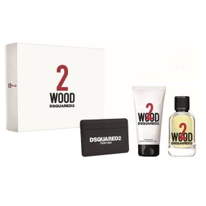 Set unisex DsQuared 2 Wood - Apă de toaletă 100 ml + Gel de duș 100 ml + Card de prezentare