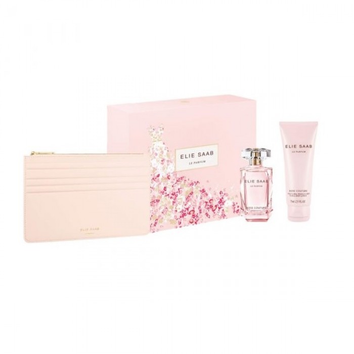 Set pentru femei Elie Saab Le Parfum Rose Couture - Eau de Toilette 50 ml + Loțiune de corp 75 ml + Geantă Set pentru femei Elie Saab Le Parfum Rose Couture - Eau de Toilette 50 ml + Loțiune de corp 75 ml + Geantă Parfumuri