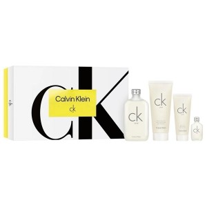 Set unisex Calvin Klein CK One - Eau de Toilette 200 ml + Mini 15 ml + Loțiune de corp BL 200 ml + Gel de duș SG 100 ml