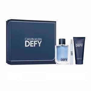 Set pentru bărbați Calvin Klein Defy - Eau de Toilette 100 ml + 10 ml + Gel de duș 100 ml