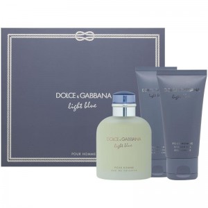 Set pentru bărbați Dolce&Gabbana Light Blue - Apă de toaletă 125 ml + Balsam după ras 50 ml + Gel de duș 50 ml