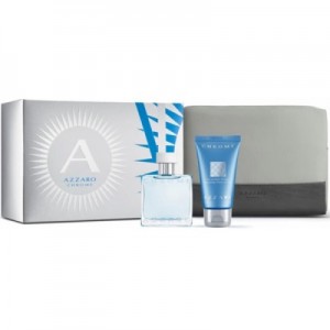 Set pentru bărbați Azzaro Chrome - Apă de toaletă 30 ml + Gel de duș 50 ml + Trusă de transport