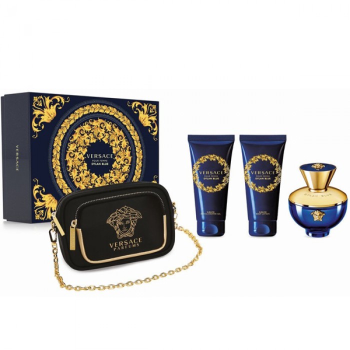 Set pentru femei Versace Dylan Blue - Eau de Parfum 100 ml + Loțiune de corp 100 ml + Gel de duș 100 ml + Breloc de chei Set pentru femei Versace Dylan Blue - Eau de Parfum 100 ml + Loțiune de corp 100 ml + Gel de duș 100 ml + Breloc de chei Parfumuri