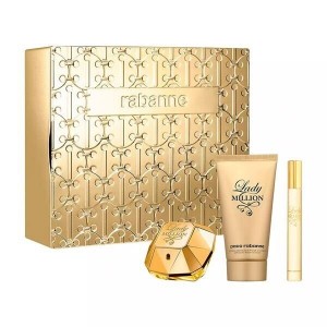 Set pentru femei Paco Rabanne Lady Million - Eau de Parfum 80 ml + 10 ml + Loțiune de corp 100 ml
