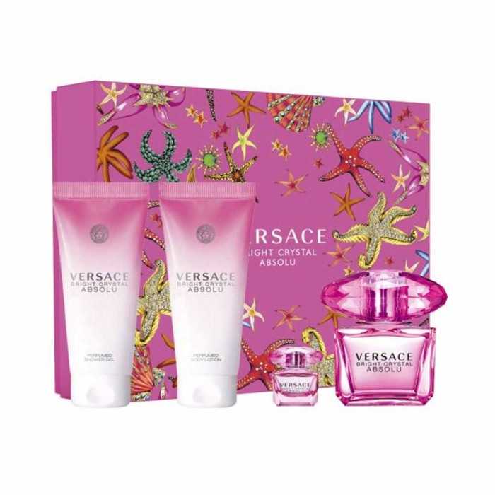 Versace Bright Crystal Absolu Комплект Preț pentru Eau de Parfum Femei 90ml + 5ml + Loțiune de corp 100ml + Gel de duș 100ml