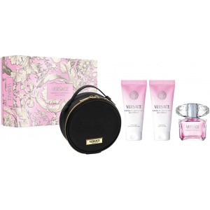 Set pentru femei Versace Bright Crystal - Eau de Toilette 90 ml + Loțiune de corp 100 ml + Gel de duș 100 ml + Trusă de cosmetice