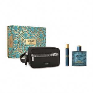 Set pentru bărbați Versace Eros - Eau de Toilette 100 ml + 10 ml + Trusă de cosmetice Set pentru bărbați Versace Eros - Eau de Toilette 100 ml + 10 ml + Trusă de cosmetice