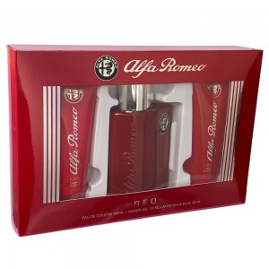 Set pentru bărbați Alfa Romeo Red - Eau de Toilette 125 ml + Balsam after shave 100 ml + Gel de duș 100 ml Set pentru bărbați Alfa Romeo Red - Eau de Toilette 125 ml + Balsam after shave 100 ml + Gel de duș 100 ml