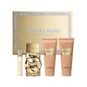 Set pentru femei Michael Kors Pour Femme - Eau de Parfum 100 ml + 10 ml + Loțiune de corp 100 ml + Gel de duș 100 ml