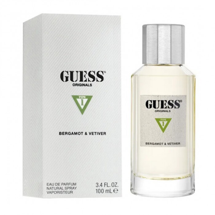 Guess Originals Type1: Bergamot & Vetiver Eau de Parfum - Apă de parfum unisex 100 ml Preț pentru Guess Originals Type1: Bergamot & Vetiver Eau de Parfum - Apă de parfum unisex 100 ml