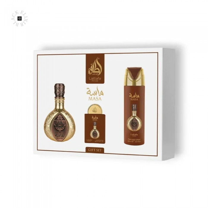 Set unisex Lattafa Pride Masa - Apă de parfum 100 ml + Deodorant spray 200 ml + Apă de parfum 20 ml + Mini Preț pentru Set unisex Lattafa Pride Masa - Apă de parfum 100 ml + Deodorant spray 200 ml + Apă de parfum 20 ml + Mini