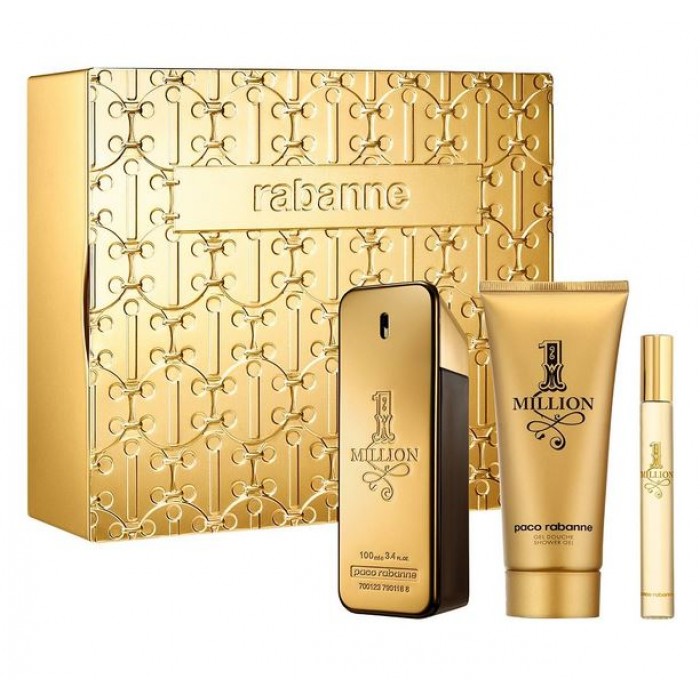 Set pentru bărbați Paco Rabanne 1 Million - Apă de toaletă 100 ml + Gel de duș 100 ml + Mini Apă de toaletă 10 ml Preț pentru Set pentru bărbați Paco Rabanne 1 Million - Apă de toaletă 100 ml + Gel de duș 100 ml + Mini Apă de toaletă 10 ml