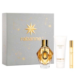 Set pentru femei Paco Rabanne 1 Million Gold - Apă de parfum 90 ml + Mini Apă de parfum 10 ml + Loțiune de corp 100 ml