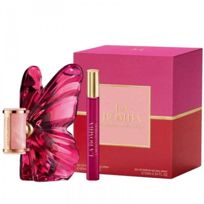 Set pentru femei Carolina Herrera CH La Bomba - Apă de parfum 80 ml + Mini Apă de parfum 10 ml Preț pentru Set pentru femei Carolina Herrera CH La Bomba - Apă de parfum 80 ml + Mini Apă de parfum 10 ml