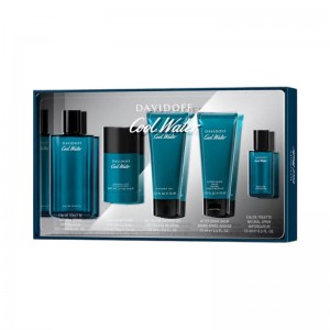 Set pentru bărbați Davidoff Cool Water - Apă de toaletă 125 ml + Balsam after shave 75 ml + Gel de duș 75 ml + Deodorant stick 75 ml + Mini Apă de toaletă 15 ml