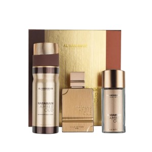Set unisex Al Haramain Amber Oud Gold Edition - Apă de parfum 75 ml + Apă de parfum 30 ml + Deodorant spray 200 ml