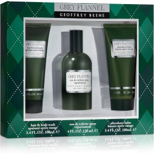 Set pentru bărbați Geoffrey Beene Grey Flannel - Apă de toaletă 120 ml + Loțiune după bărbierit 100 ml + Gel de duș 100 ml