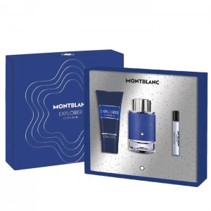 Set pentru bărbați Mont Blanc Explorer Ultra Blue - Eau de Parfum 100 ml + 7.5 ml + Gel de duș 100 ml Set pentru bărbați Mont Blanc Explorer Ultra Blue - Eau de Parfum 100 ml + 7.5 ml + Gel de duș 100 ml