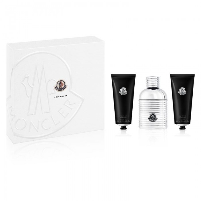 Moncler Pour Homme Set cadou Preț pentru Eau de Parfum bărbați 100ml + Șampon 100ml + Gel de duș 100ml