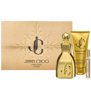 Set pentru femei Jimmy Choo I want Choo Le Parfum - Eau de Parfum 100 ml + 7.5 ml + cremă hidratantă 100 ml Set pentru femei Jimmy Choo I want Choo Le Parfum - Eau de Parfum 100 ml + 7.5 ml + cremă hidratantă 100 ml