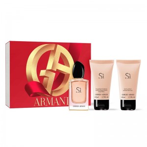 Set pentru femei Giorgio Armani Armani Si - Eau de Parfum 50 ml + Loțiune pentru corp 50 ml + Gel de duș 50 ml