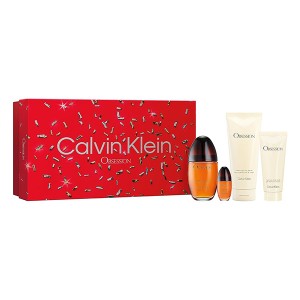 Set pentru femei Calvin Klein Obsession - Eau de Parfum 100 ml + 15 ml + Loțiune pentru corp 200 ml + Gel de duș 100 ml