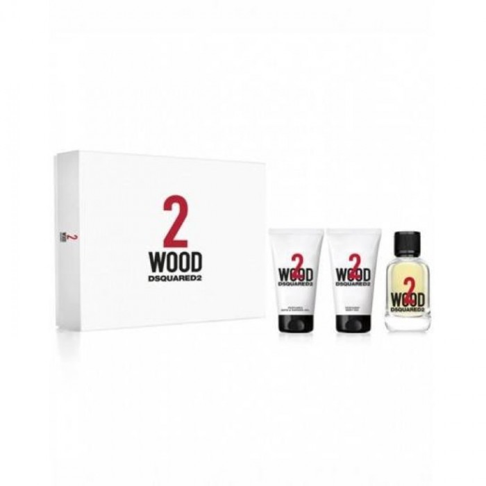 DsQuared 2 Wood Set cadou Preț pentru Eau de Toilette unisex 50ml + Gel de duș 50ml + Gel pentru corp 50ml