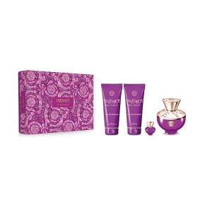 Set pentru femei Versace Dylan Purple - Eau de Parfum 100 ml + 5 ml + loțiune pentru corp 100 ml + gel de duș 100 ml Set pentru femei Versace Dylan Purple - Eau de Parfum 100 ml + 5 ml + loțiune pentru corp 100 ml + gel de duș 100 ml