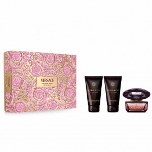 Set pentru femei Versace Crystal Noir - Eau de Parfum 50 ml + Lotion pentru corp 50 ml + Gel de duș 50 ml Set pentru femei Versace Crystal Noir - Eau de Parfum 50 ml + Lotion pentru corp 50 ml + Gel de duș 50 ml