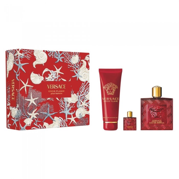 Versace Eros Flame Set cadou Preț pentru Eau de Parfum bărbați 100ml + 5ml + Gel de duș 150ml